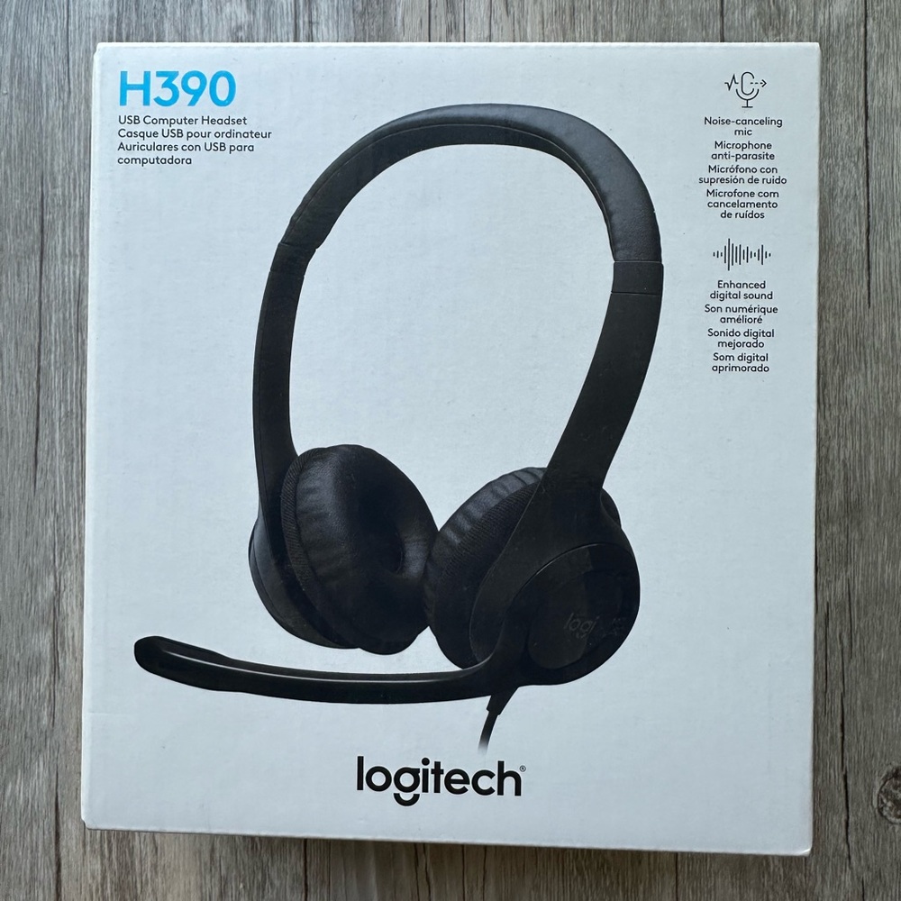 Logitech H390 Over the Ear Headset with Noise Cancelling Mic
